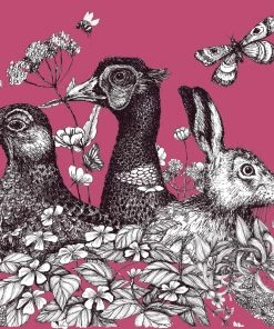 Magic Textiles Game Trio Design Linen Napkin