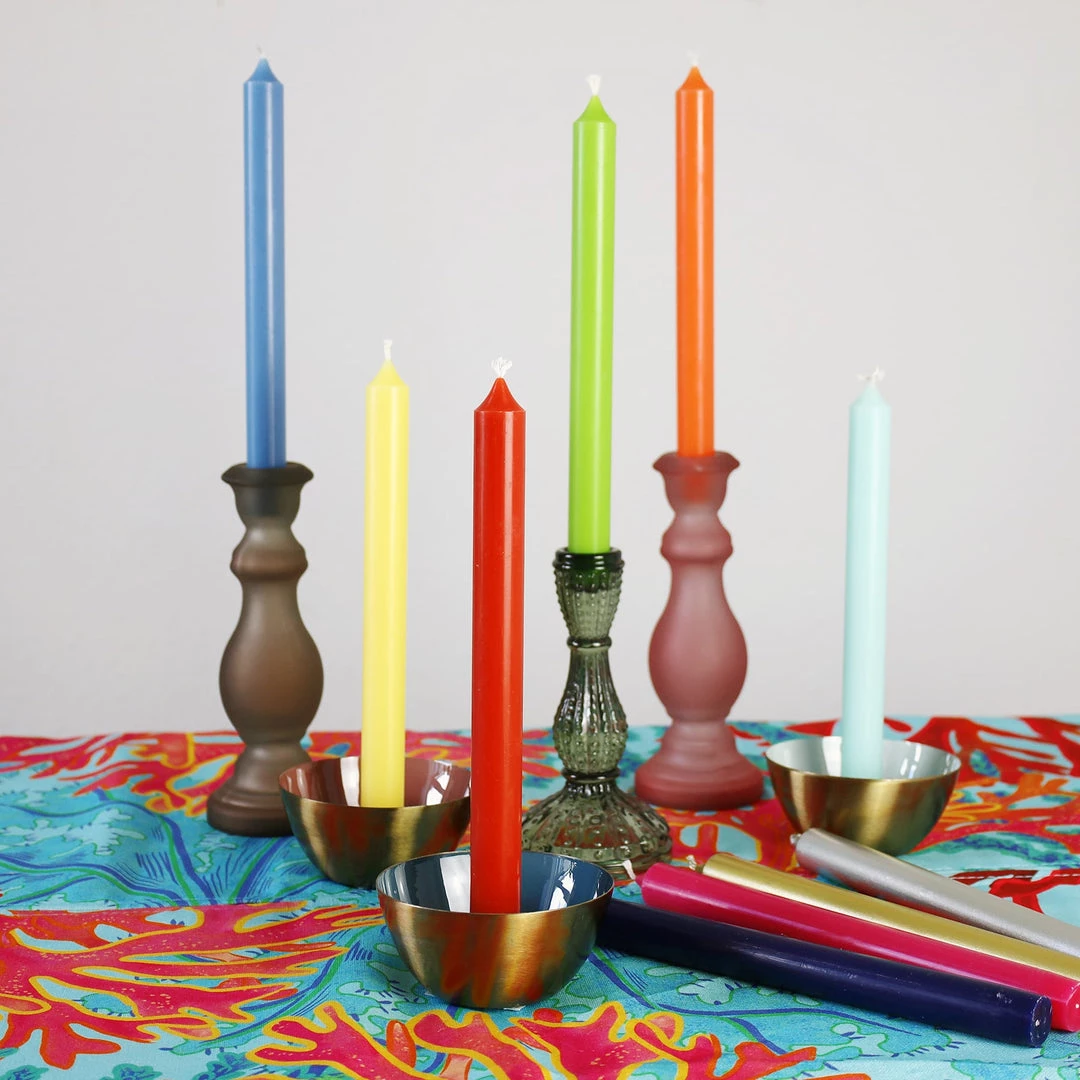 Caspari Marine Blue Dinner Candle 3 Caspari Marine Blue Dinner Candle