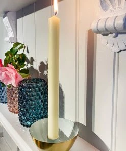 Light & Living Candles & Home Fragrance Aqua & Gold Candle Holder