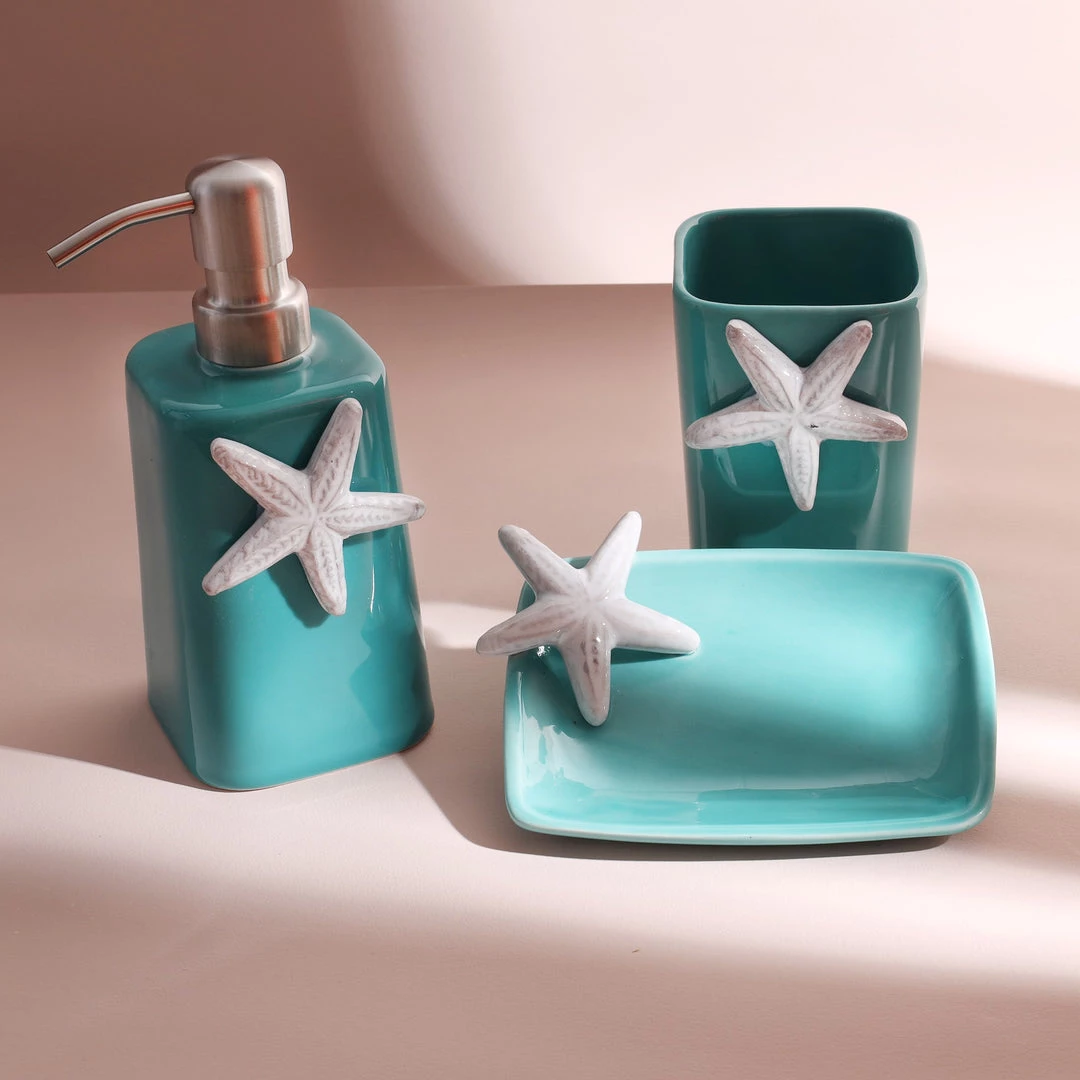 Edelweiss New Arrivals Starfish Soap Dispenser In Blue 2 Edelweiss New Arrivals Starfish Soap Dispenser In Blue