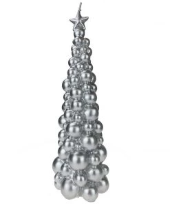 Graziani Bauble Tree Candle - Silver