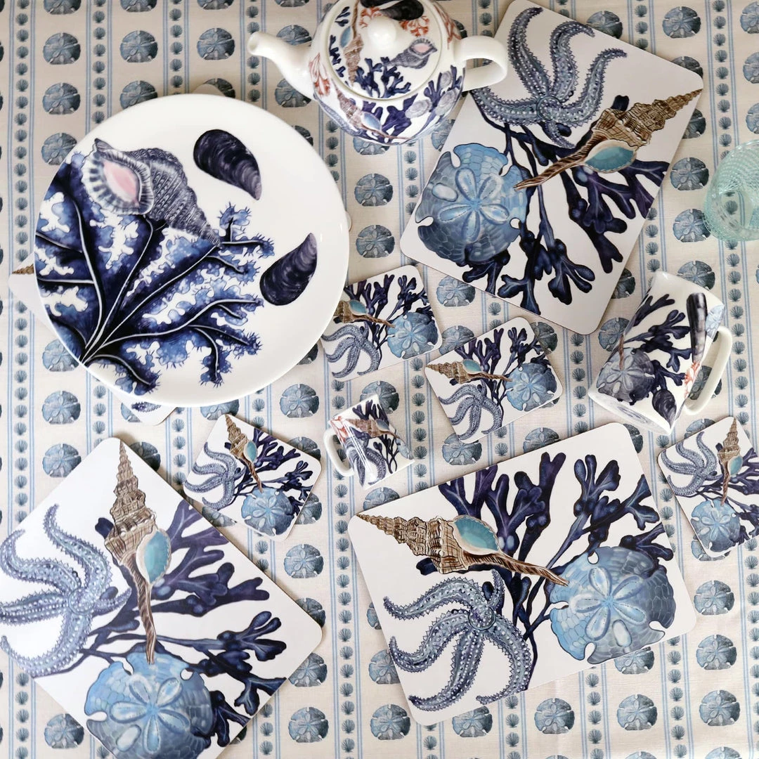 Orchard Melamine New Arrivals Beachcomber Coasters, Set Of 4 3 Orchard Melamine New Arrivals Beachcomber Coasters, Set Of 4