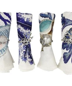 Magic Textiles Kitchen & Dining Beachcomber Napkins On Off White Organic Linen