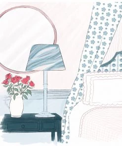 Magic Textiles Mini Star Flower Fabric On Off-White