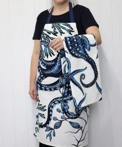 Magic Textiles Kitchen & Dining Sea Creature Octopus Apron & Seahorse Tea Towel Set
