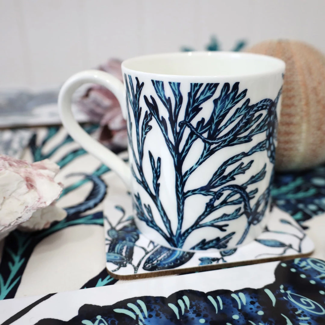 Orchard Melamine Kitchen & Dining Cork-Backed Sea Life Coasters, Set Of 4 3 Orchard Melamine Kitchen & Dining Cork-Backed Sea Life Coasters, Set Of 4