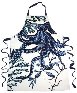 Magic Textiles Kitchen & Dining Sea Creature Octopus Apron & Seahorse Tea Towel Set