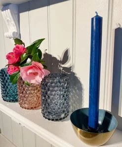 Light & Living Sea Urchin Glass Tea Light Large - Blue-Grey 7 Light & Living Sea Urchin Glass Tea Light Large - Blue-Grey