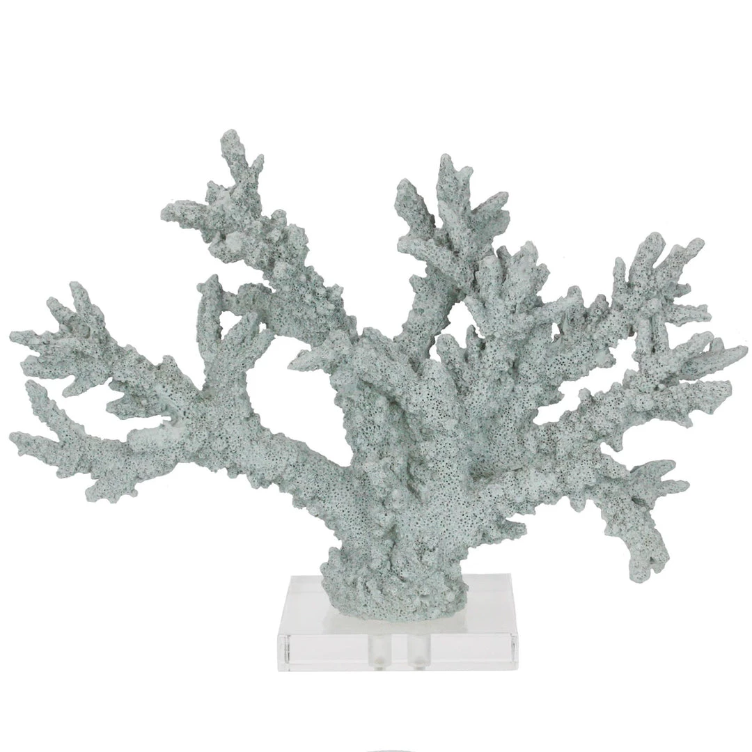 Coach House Pale Blue Resin Reef Branch Decorative 1 Coach House Pale Blue Resin Reef Branch Decorative