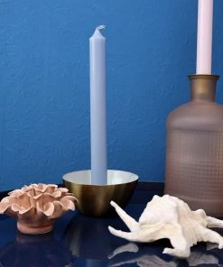 Caspari Candles & Home Fragrance Stone Blue Dinner Candle
