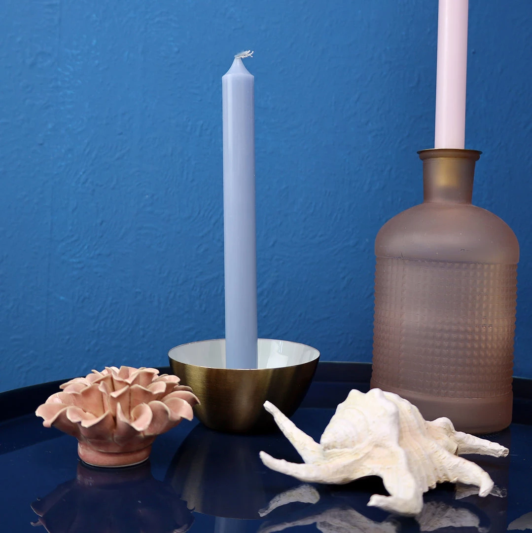 Caspari Candles & Home Fragrance Stone Blue Dinner Candle 2 Caspari Candles & Home Fragrance Stone Blue Dinner Candle