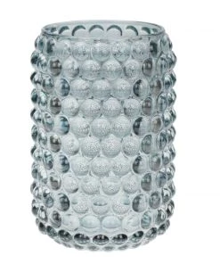 Light & Living Sea Urchin Glass Tea Light Large - Blue-Grey