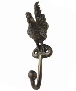 Cream Cornwall Hardware Brass Chicken Decorative Hook