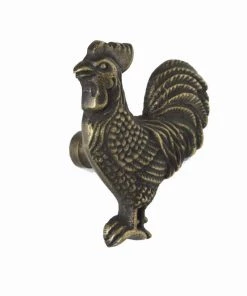 Cream Cornwall Brass Chicken Decorative Handle