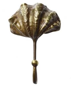 Cream Cornwall Clam Shell Brass Hook No.3 Hardware