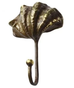 Cream Cornwall Clam Shell Brass Hook No.3 Hardware