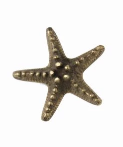 Cream Cornwall Brass Starfish Decorative Handle - Large