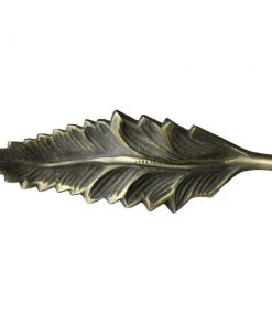 Cream Cornwall Brass Leaf Decorative Handle