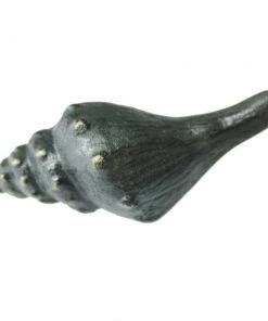 Cream Cornwall Hardware Brass Whelk Shell Decorative Handle - Small