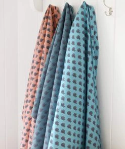 Magic Textiles New Arrivals Byron Mini Puffer Fish Fabric - Pale Blue