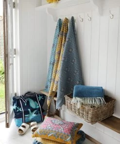 Magic Textiles Byron Crab Fabric - Airforce Blue New Arrivals