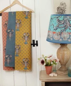 Magic Textiles Byron Lobster Fabric - Airforce Blue