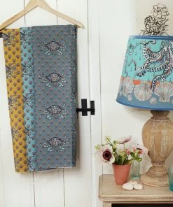 Magic Textiles Byron Crab Fabric - Pale Blue New Arrivals