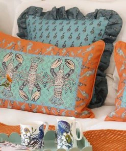 Magic Textiles New Arrivals Byron Mini Puffer Fish Fabric - Pale Blue