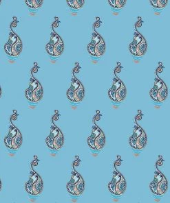 Magic Textiles New Arrivals Byron Mini Odyssey Shell Fabric - Pale Blue