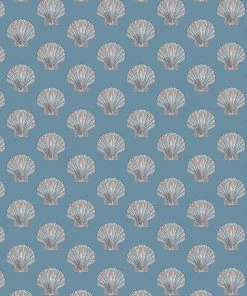Magic Textiles New Arrivals Byron Mini Shell Fabric - Airforce Blue