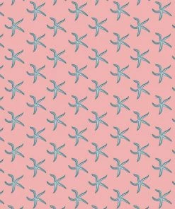 Magic Textiles Byron Mini Starfish Fabric - Provence Pink New Arrivals