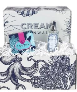 Cream Cornwall Lamorna Candle & Room Spray Luxury Hamper