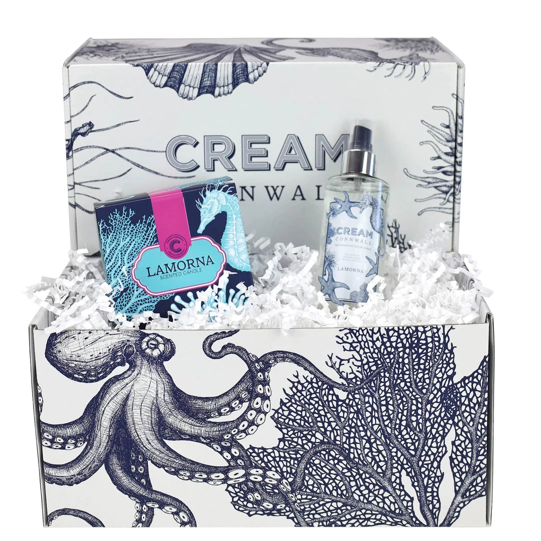 Cream Cornwall Lamorna Candle & Room Spray Luxury Hamper 1 Cream Cornwall Lamorna Candle & Room Spray Luxury Hamper