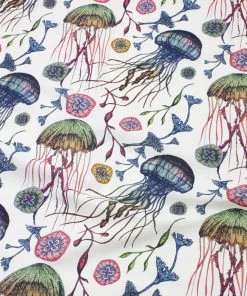 Magic Textiles Canyons Reef Linen Fabric - Off White Homeware