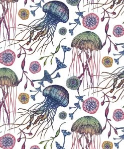 Magic Textiles Canyons Reef Upholstery Linen Fabric - Off White