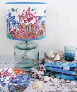 Cream Cornwall Coral Bay Lampshade - White