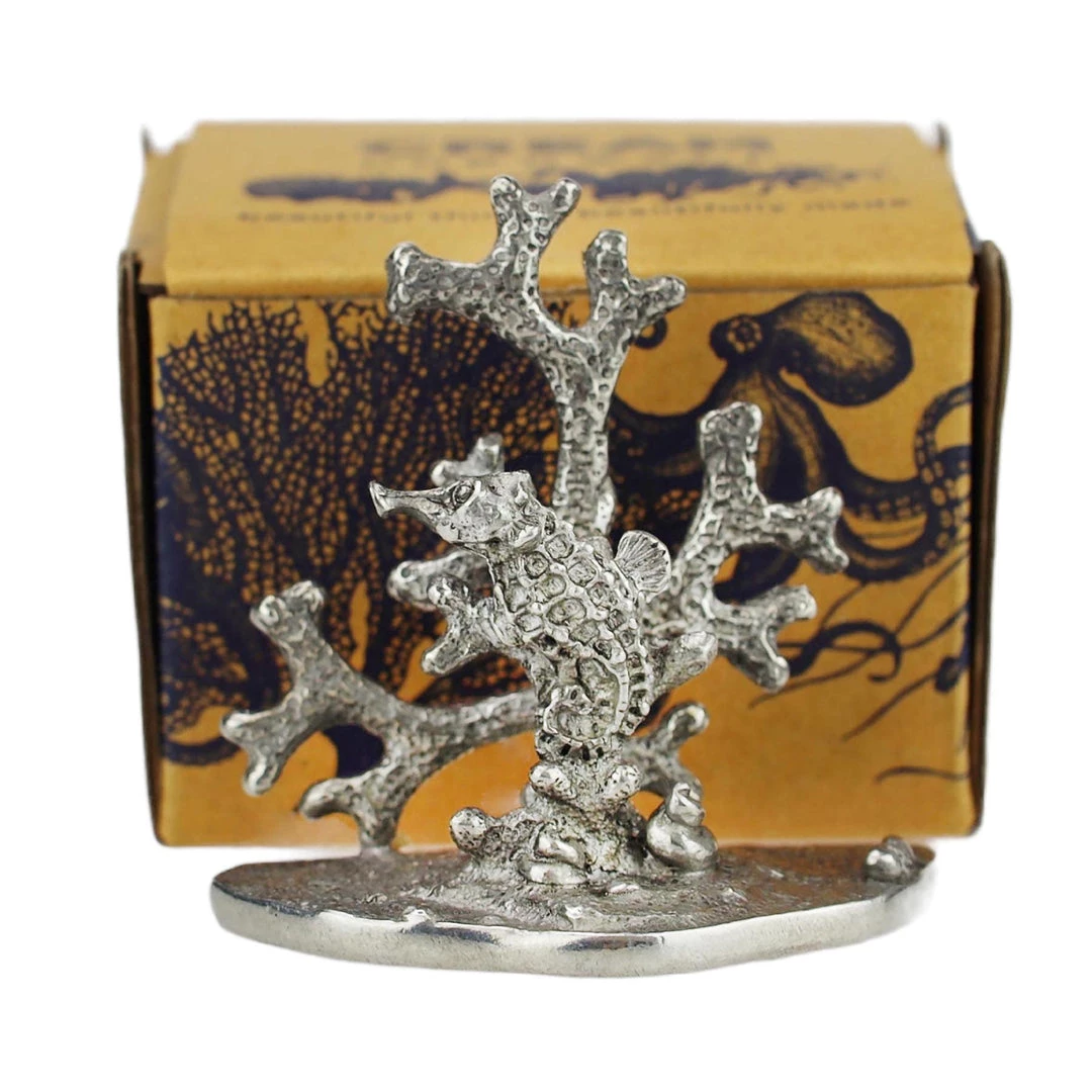 Detail Products Kitchen & Dining Pewter Coral & Seahorse Card Holder 3 Detail Products Kitchen & Dining Pewter Coral & Seahorse Card Holder