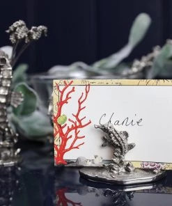 Detail Products Kitchen & Dining Pewter Coral & Seahorse Card Holder 10 Detail Products Kitchen & Dining Pewter Coral & Seahorse Card Holder