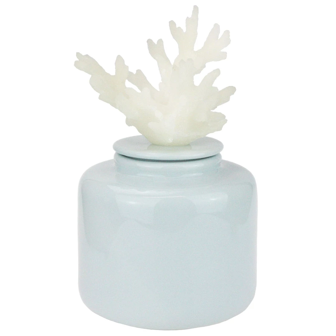 Coach House Aqua Ceramic Jar With Reef Top 1 Coach House Aqua Ceramic Jar With Reef Top