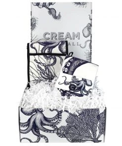 Cream Cornwall Gifting Oven Gloves & Apron Luxury Hamper - Octopus