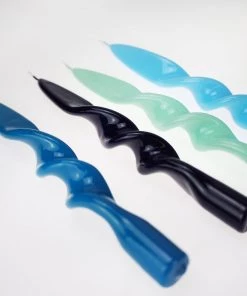 Graziani Twisted Lacquered Candle - Light Blue Accessories 9 Graziani Twisted Lacquered Candle - Light Blue Accessories