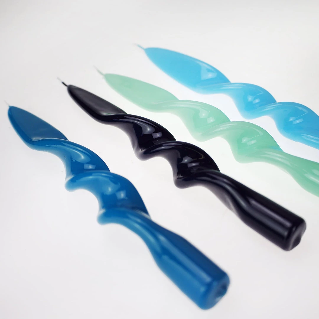 Graziani Twisted Lacquered Candle - Light Blue Accessories 3 Graziani Twisted Lacquered Candle - Light Blue Accessories