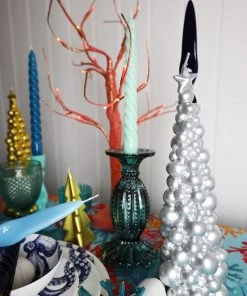Graziani Bauble Tree Candle - Silver