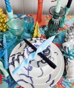 Graziani Accessories Twisted Lacquered Candle - Turquoise