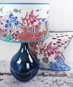 Cream Cornwall Coral Bay Lampshade - White