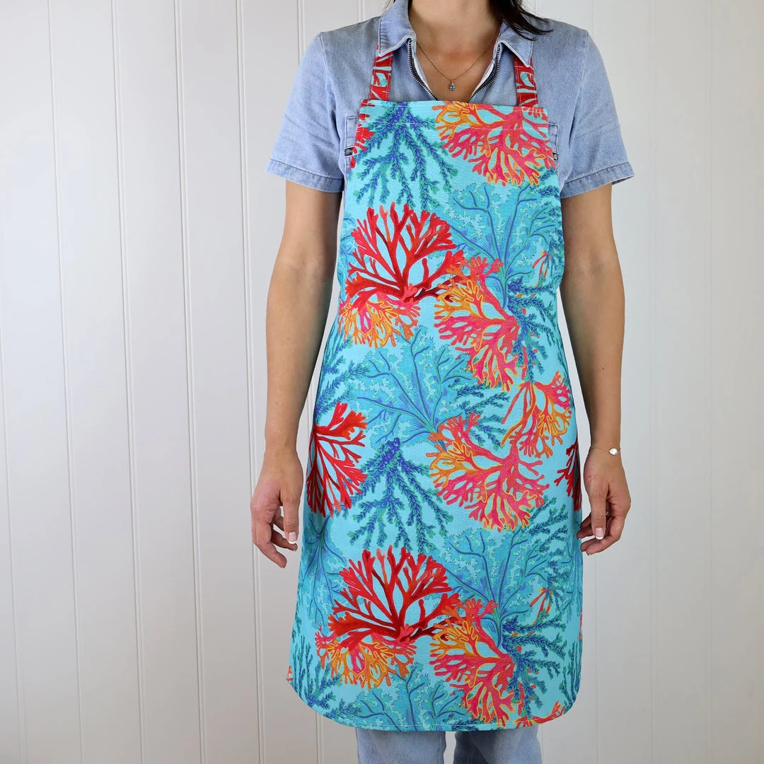 Magic Textiles Kitchen & Dining Coral Rays Design Multi-Colour Printed Cotton Apron 2 Magic Textiles Kitchen & Dining Coral Rays Design Multi-Colour Printed Cotton Apron