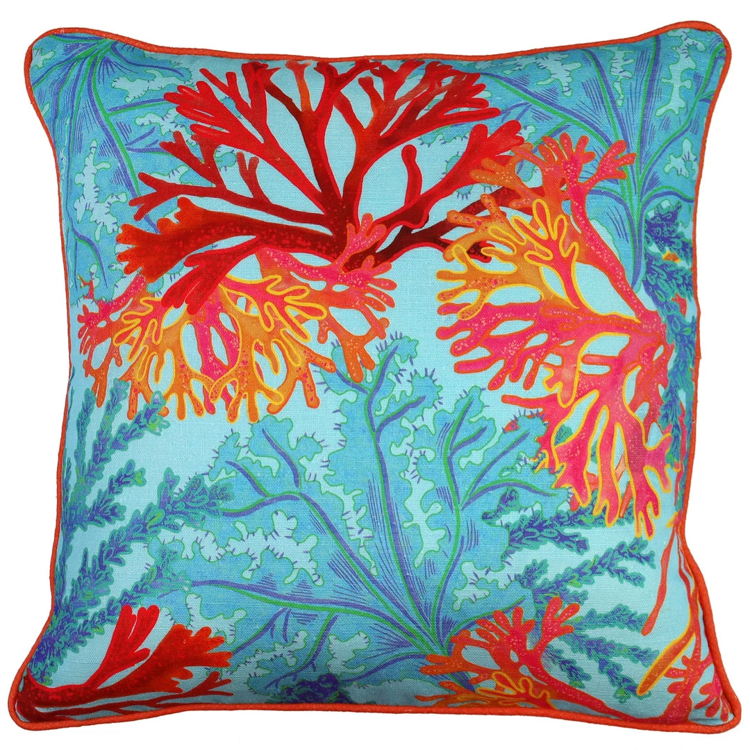 Magic Textiles Coral Rays Linen Cushion Cover 1 Magic Textiles Coral Rays Linen Cushion Cover