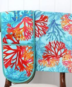 Magic Textiles Kitchen & Dining Coral Rays Tea Towel