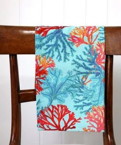 Magic Textiles Kitchen & Dining Coral Rays Tea Towel