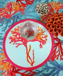 Orchard Melamine Rose Weed Round Placemat